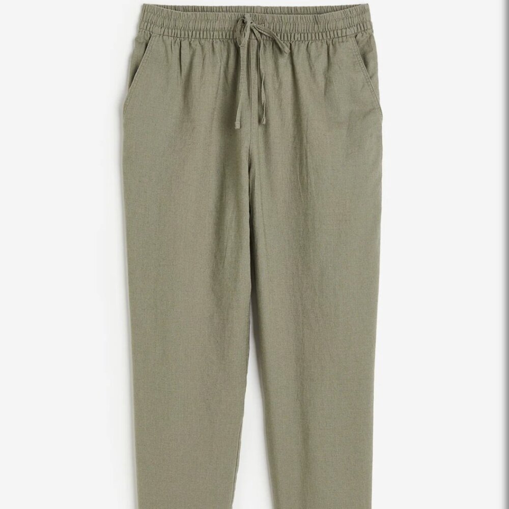 Linen drawstring pants